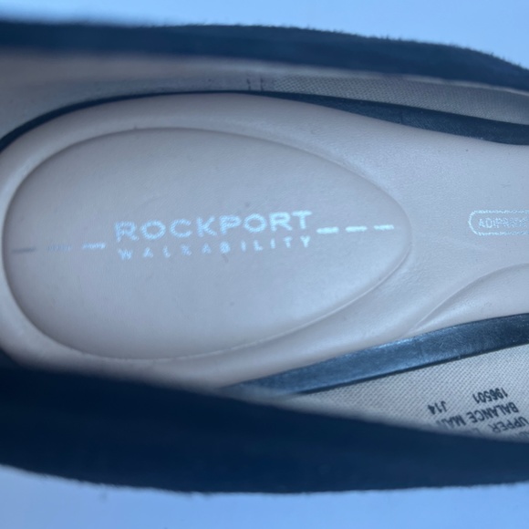 Rockport Suede Reptile Embossed Leather Heel Cushioned Comfy Dress Pumps 10 - Picture 10 of 13